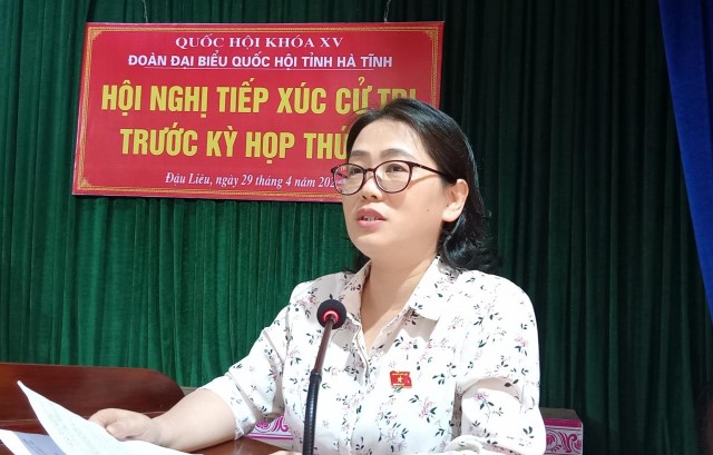 Đoàn ĐBQH Hà Tĩnh đã có buổi tiếp xúc với cử tri thị xã Hồng Lĩnh