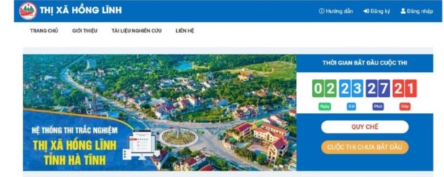 Hướng dẫn các bước thực hiện thi trắc nghiệm cuộc thi tìm hiểu Cải cách hành chính thị xã Hồng Lĩnh năm 2022