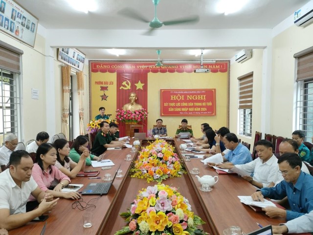 Phường Đậu Liêu tổ chức Hội nghị xét duyệt thực lực công dân trong độ tuổi sẵn sàng nhập ngũ năm 2024 